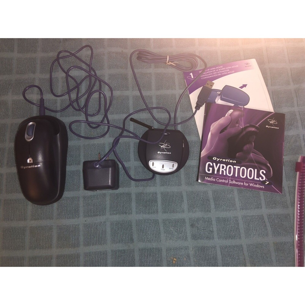 Optical Mouse With RF Receiver, Cradle New, GYRATION GP110 ULTRA 25 Ft.
